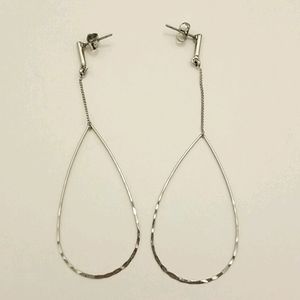 Elegant 3' Tear Drop Silver earrings
